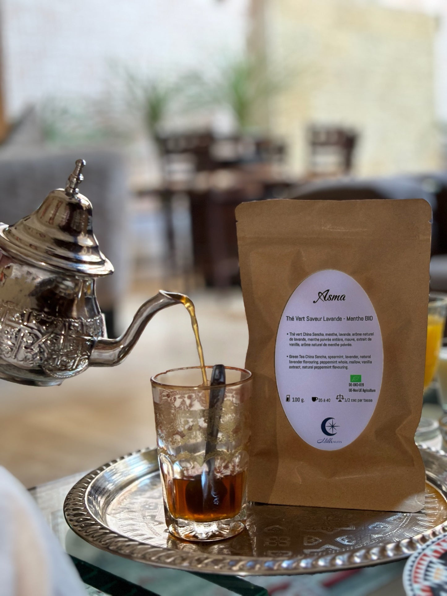 Thé vert aromatisé Lavande Menthe BIO - Apaise le système nerveux